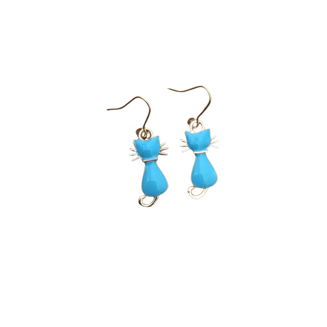 Blue Cat earrings