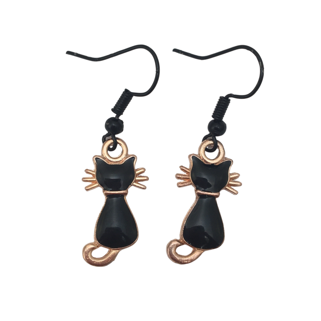 Black Cat Earrings