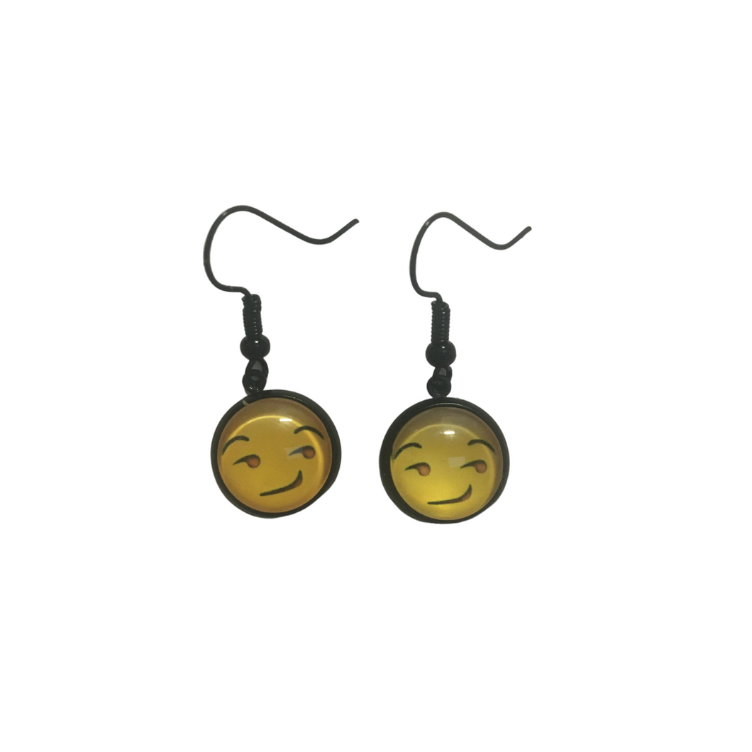 Smirk emoji in black setting