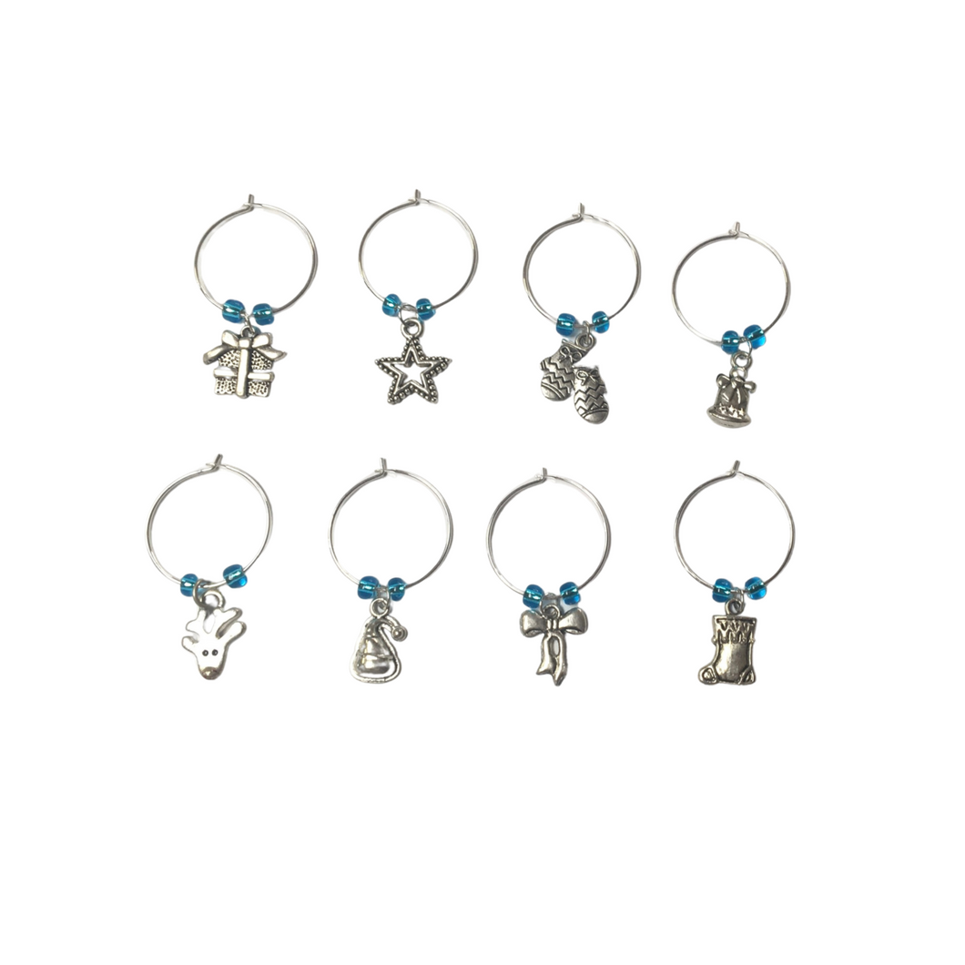 Christmas wine charm identifiers