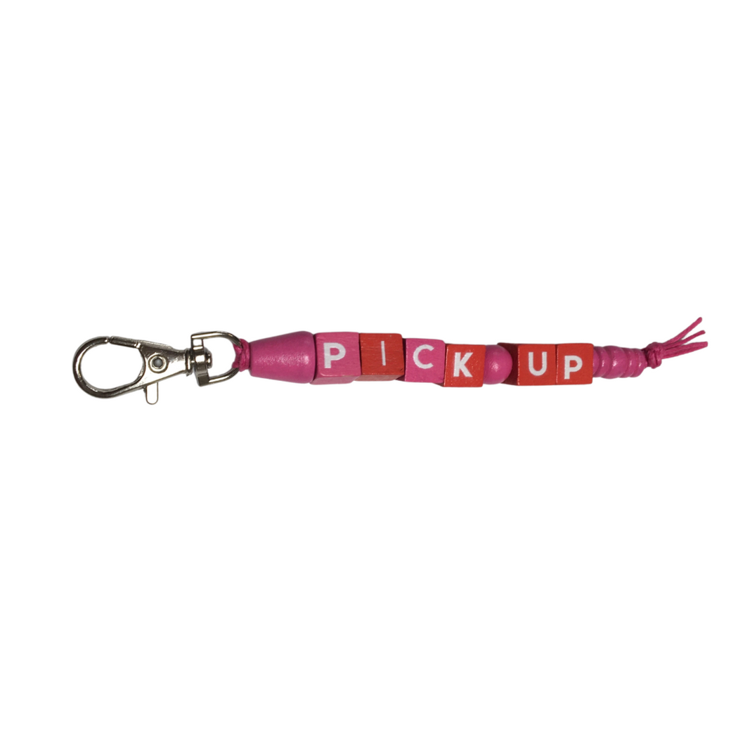 Pick up school bag tag