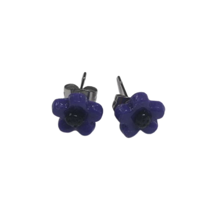 Purple Poppy Studs